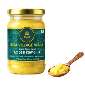 UGM Village Wala A2 Desi Cow Ghee | Traditional Bilona Hand Churned | Pure & Natural | Chemical Free | Supports Digestion & Immunity (500ML)