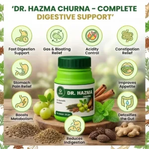 UGM Dr. Hazma Churna – 50g Ayurvedic Digestive Powder for Gas, Acidity & Constipation Relief