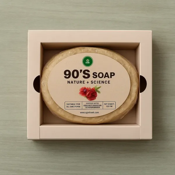 UGM 90’s Soap – Saffron & Sandalwood Infused with Ganoderma | Natural Brightening Soap for All Skin Types (100 gm) - Image 4